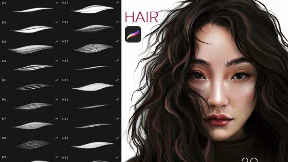 17 Best Procreate Hair Brushes For Awesome Portraits in 2024