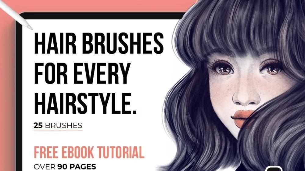 Procreate Hair Brushes - 7