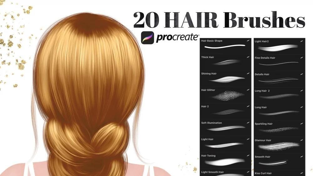 Procreate Hair Brushes - 8