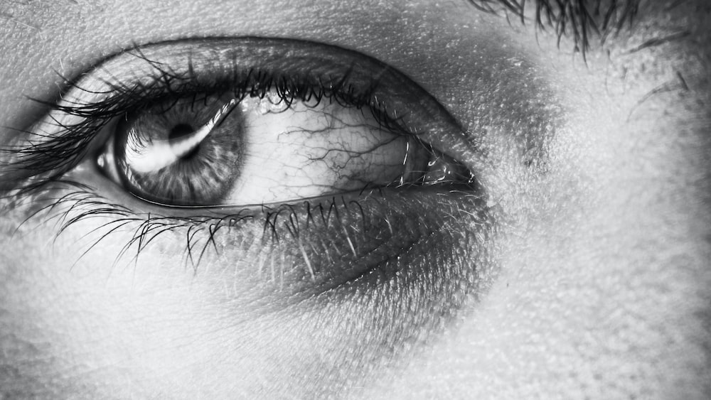 Reflecting on Willpower: Detailed Black and White Eye