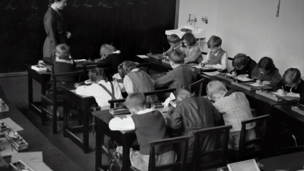 Snapshot of a Teacher in a Classroom Setting, 1935