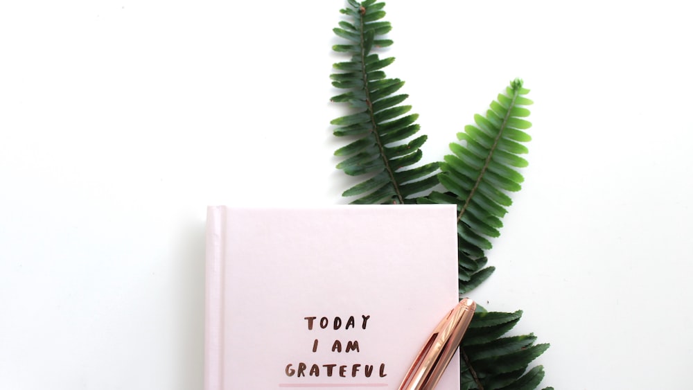 Today I Am Grateful - Gold Pen and Book Image.