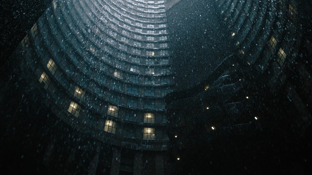 Visualizing the RAIN Method through a Concrete Skyscraper in Low-Angle Shot