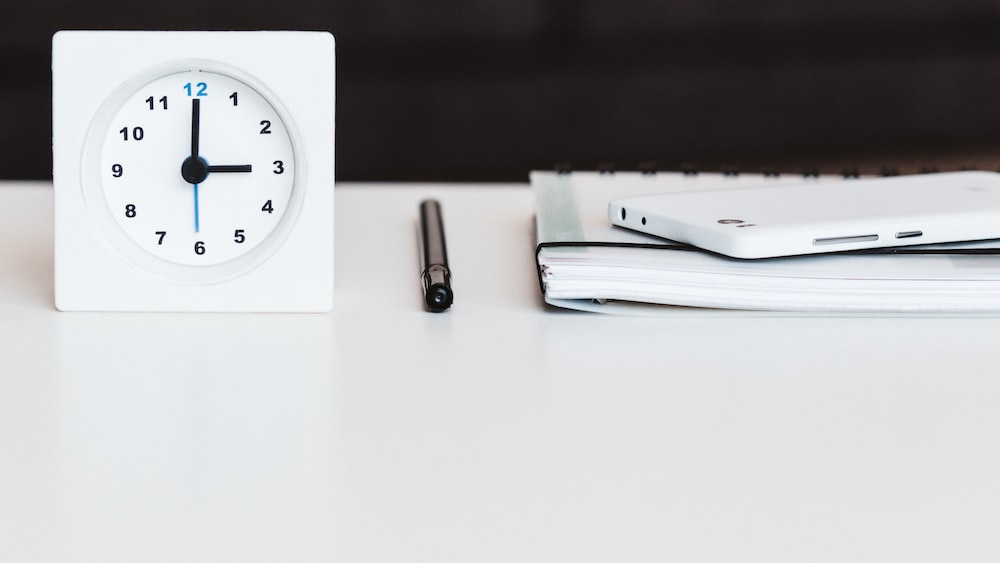 White Desk Clock for Effective Time Management