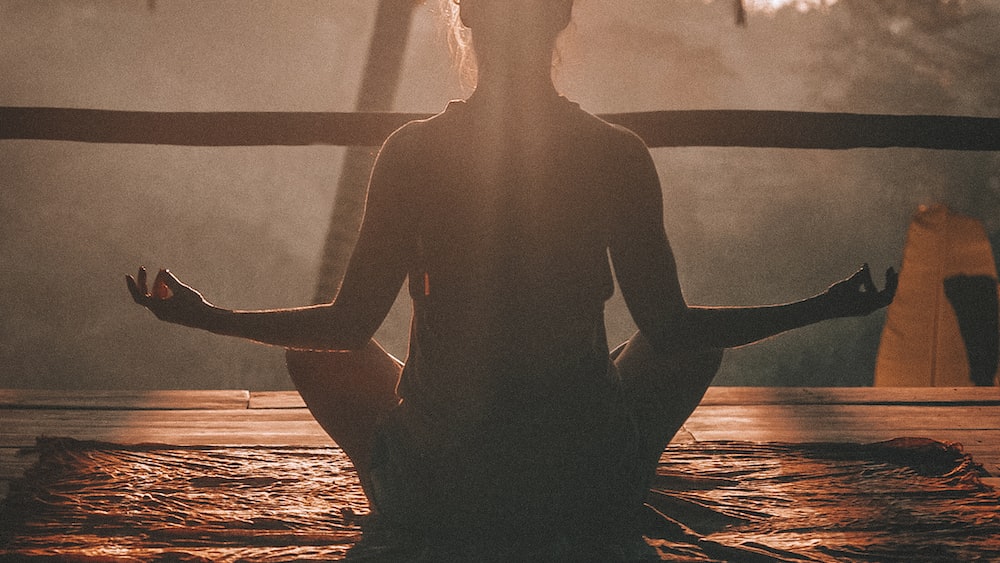 Woman Practicing Self-Discipline Through Morning Yoga in Ubud, Bali. Woman Practicing Self-Discipline Through Morning Yoga in Ubud, Bali.